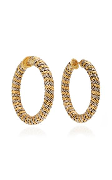 Vintage Georges L'enfant Gold Hoop Earrings