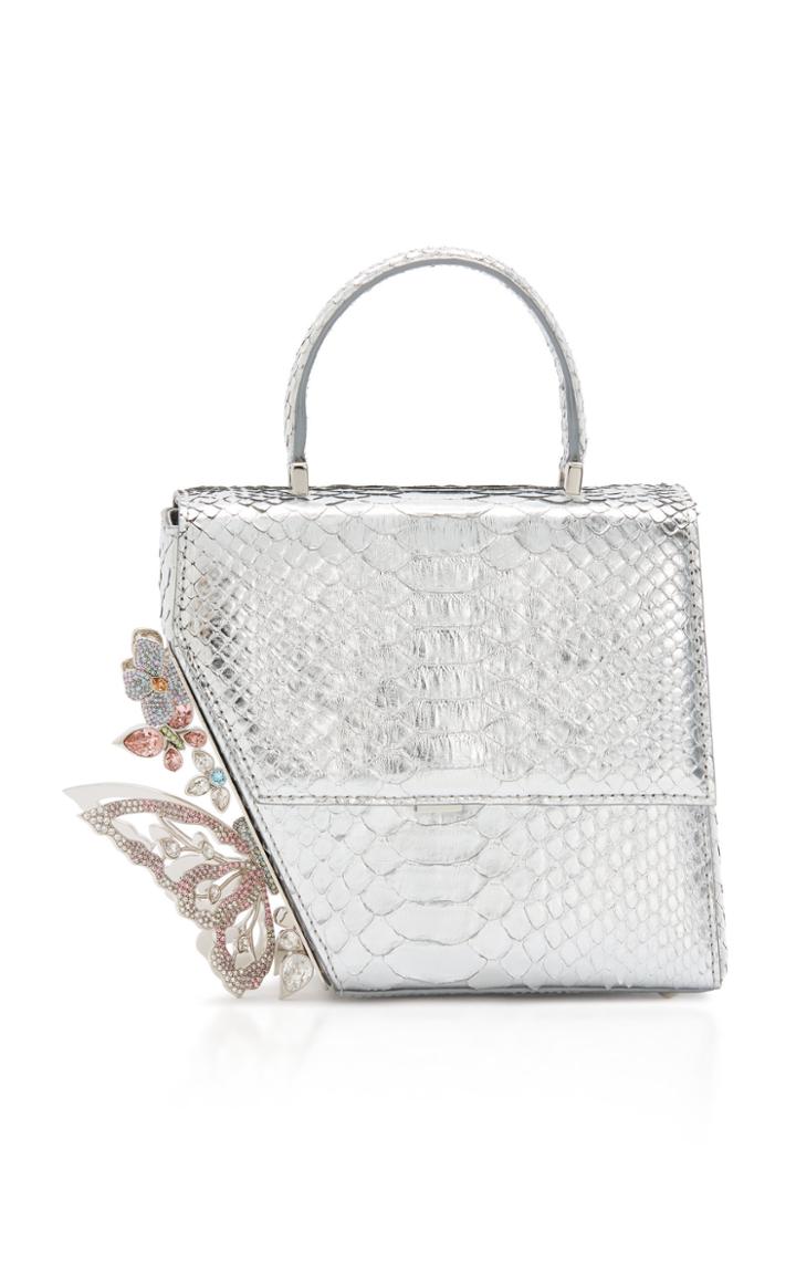 Ming Ray Metallic Claudia Top Handle Bag In Python