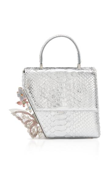 Ming Ray Metallic Claudia Top Handle Bag In Python