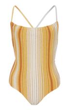Missoni Mare Vertical Stripe Lurex One Piece Swimsuit