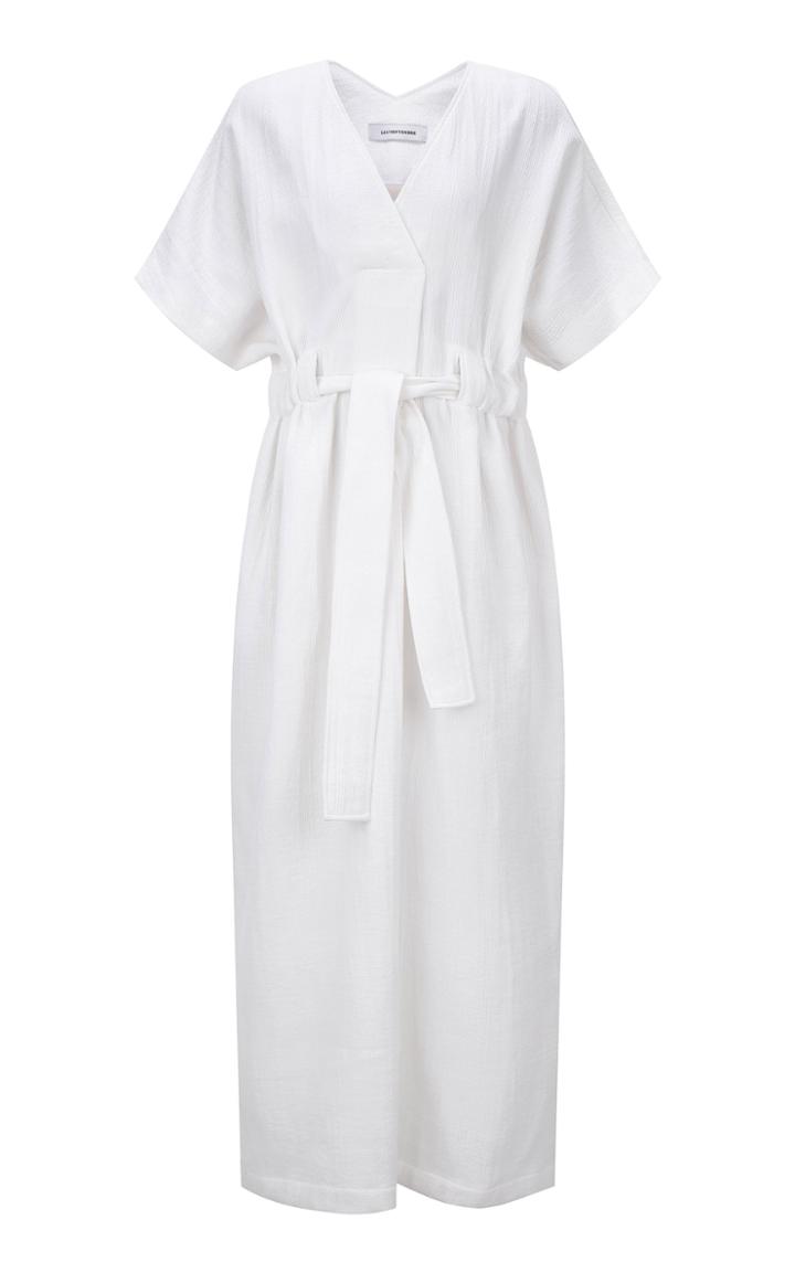 Moda Operandi Le17 Septembre Belted Wrap-effect Cotton Maxi Dress