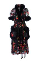 Simone Rocha Marabou Trimmed Wrap Dress