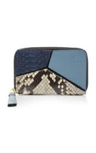 Loewe Puzzle Small Python And Leather Wallet