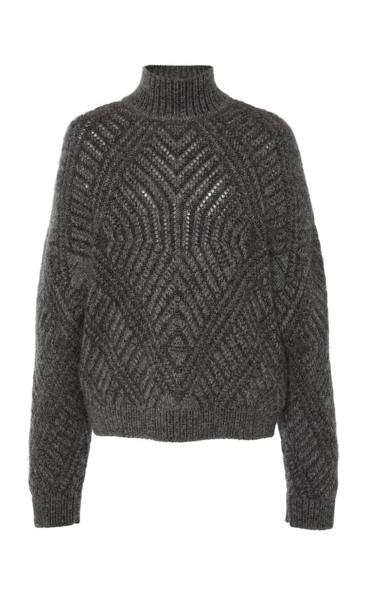 Alberta Ferretti Superkid Knit Mohair-blend Turtleneck