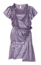 Moda Operandi Preen By Thornton Bregazzi Reika Asymmetric Ruched Satin Dress Size: