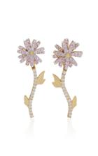 Anabela Chan 18k Gold And Rhodium Vermeil Mini Daisy Diamond Earrings