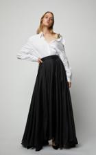 Prada Habotai Plisse Long Skirt