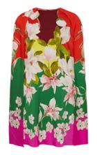 Moda Operandi Valentino Floral Silk-blend Caped Dress