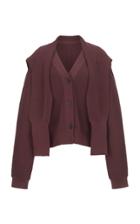 Le17 Septembre Oversized Draped Ribbed Cotton Cardigan
