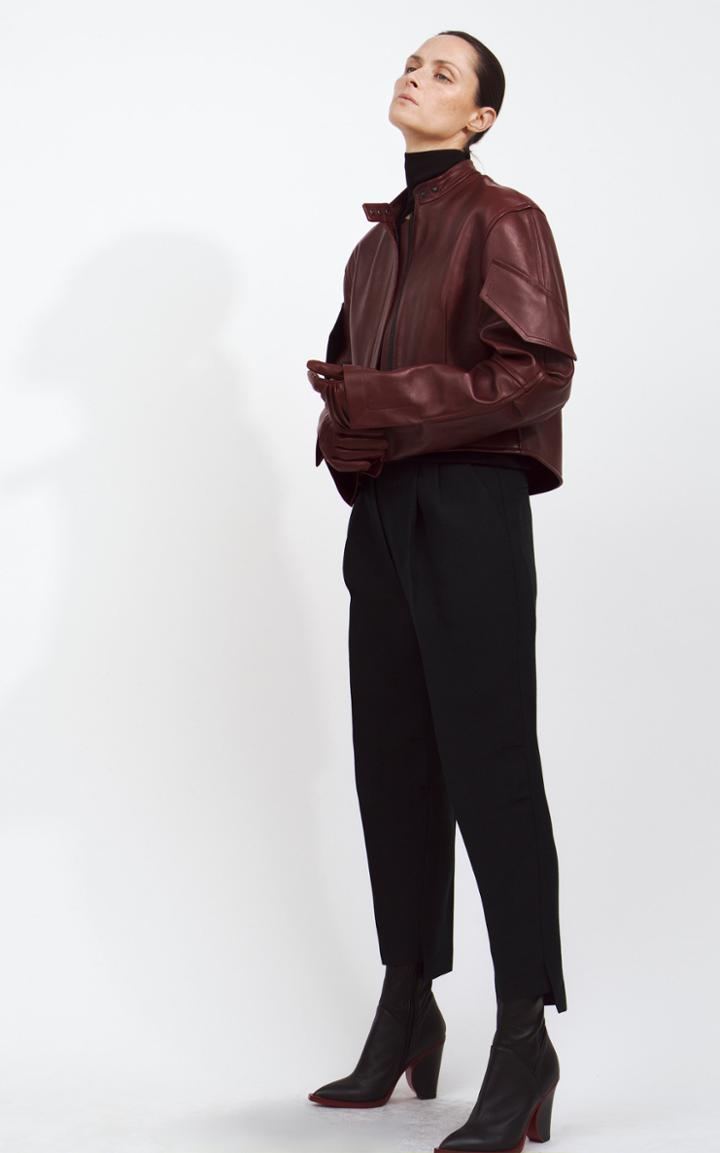 Petar Petrov Oversized Box Leather Jacket
