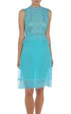 Moda Operandi Alberta Ferretti Lace-trimmed Silk Dress