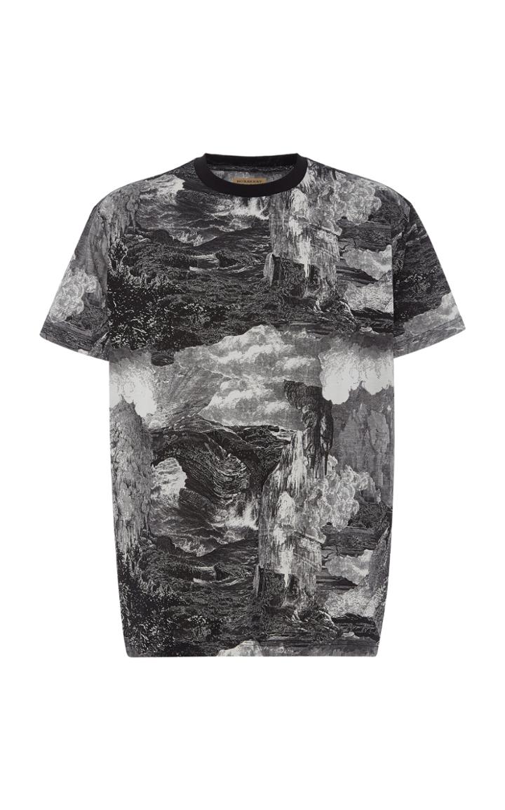 Burberry Printed Cotton-jersey T-shirt