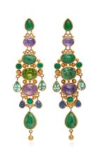 Mallary Marks Chandelier 18k Gold And Multi-stone Earrings