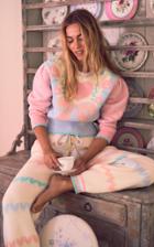 Moda Operandi Loveshackfancy Chabela Cotton-blend Heart-knit Pants