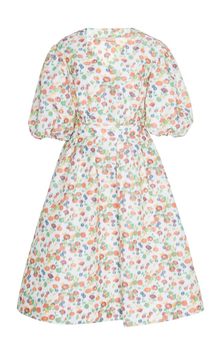 Moda Operandi Tory Burch Taffeta Puffed Sleeve Mini Dress Size: 00
