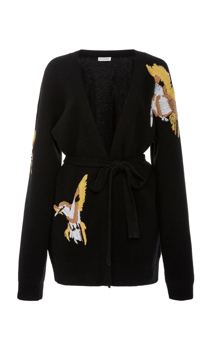 Altuzarra Jareth Embroidered Wool-blend Cardigan