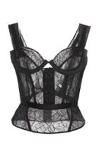 Olivier Theyskens Tybbie Sheer Lace Cotton-blend Corset Top