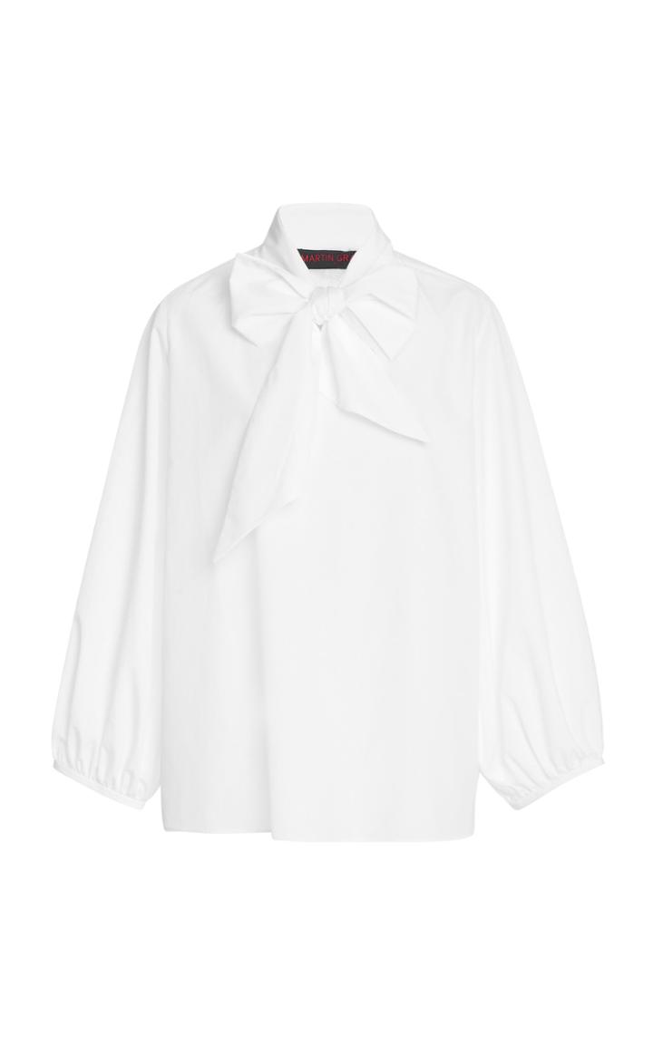 Martin Grant Blouson-sleeve Cotton Blouse