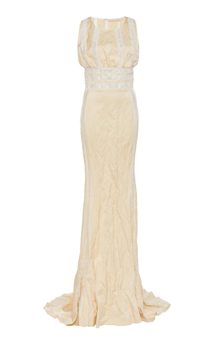 Brock Collection Octavia Lace-paneled Taffeta Gown