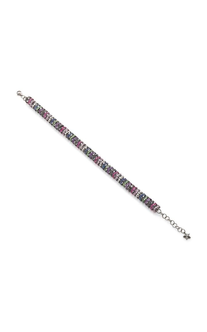 Ofira Diamond & Sapphire Rainbow Disk Bracelet