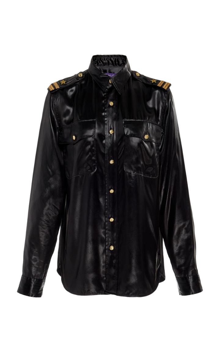 Ralph Lauren Adora Faux-leather Shirt