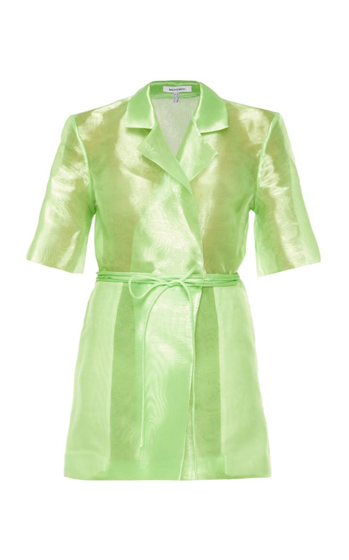 Moda Operandi Mach & Mach Organza Mini Shirt Dress