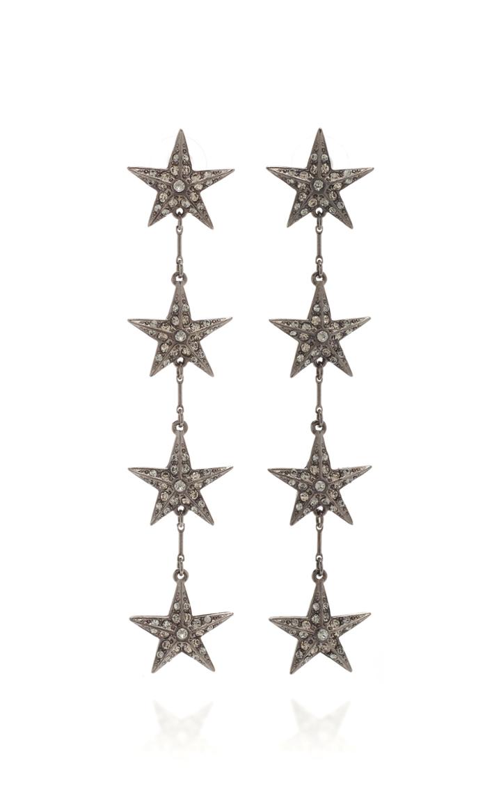 Moda Operandi Oscar De La Renta Pave Star-drop Earrings