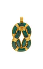 Ilias Lalaounis 18k Gold And Malachite Hercules Knot Pendant