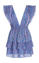 Loveshackfancy Bennett Tiered Floral-print Cotton-georgette Mini Dress