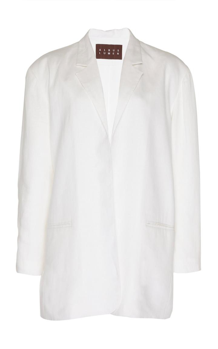 Moda Operandi Albus Lumen Picolo Oversized Linen Blazer Size: 6