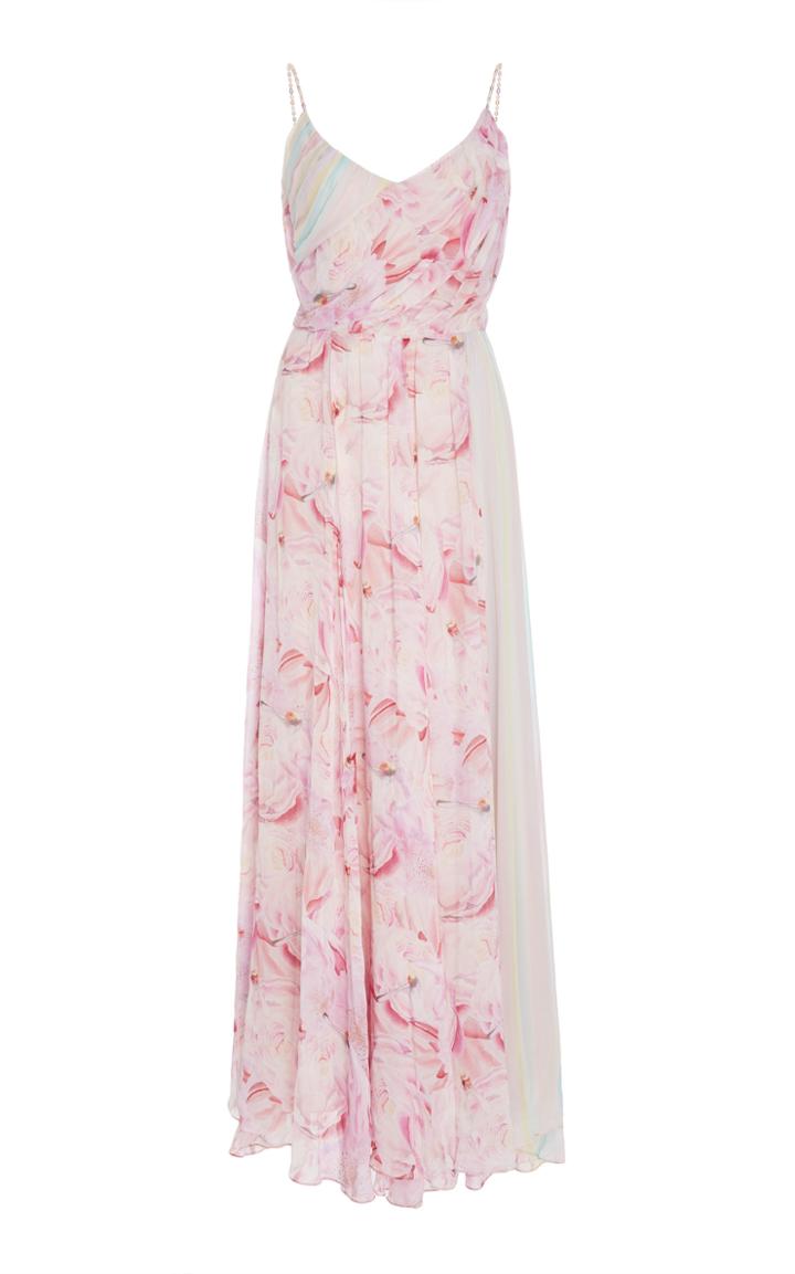 Isolda Dominique Ruffle Maxi Dress