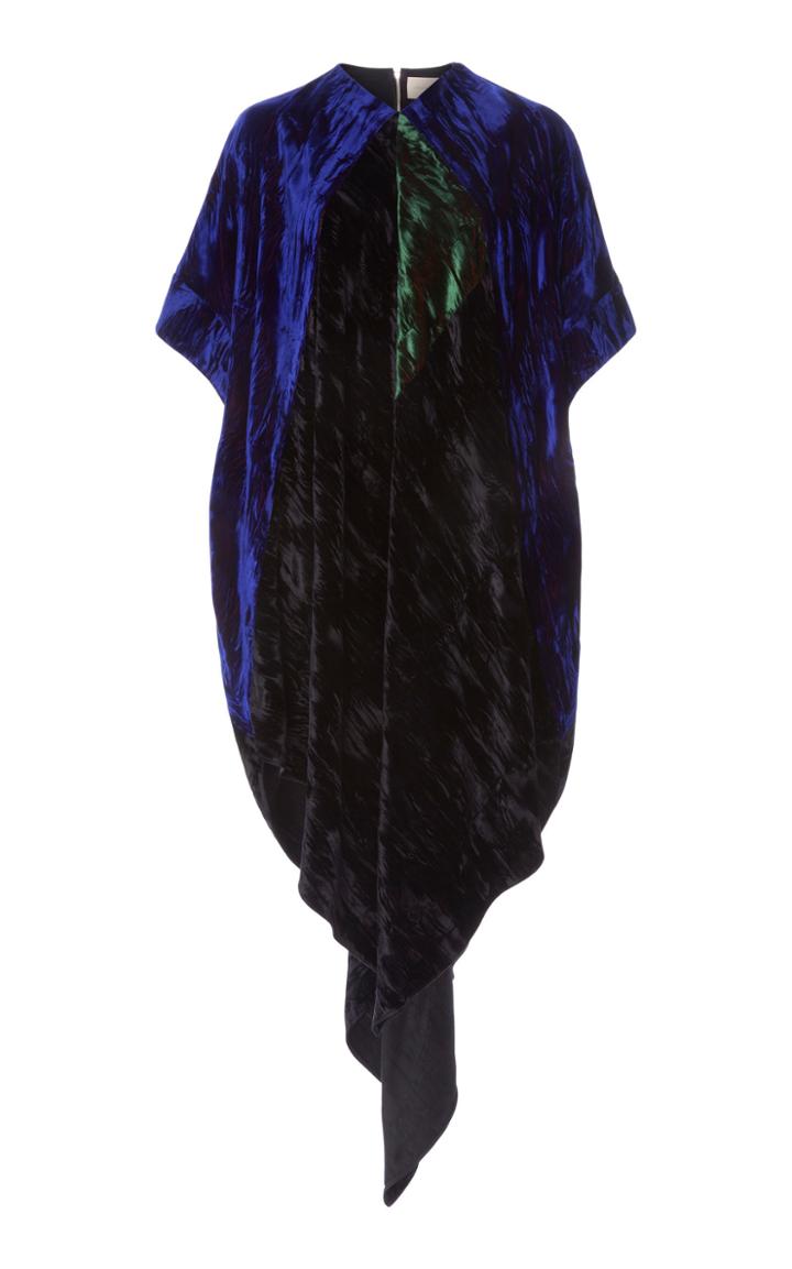 Christopher Kane Crushed Velvet Contrast Dress