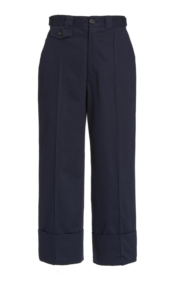Rachel Comey Maine Organic Cotton Cuffed Wide-leg Pants