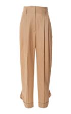 J. Mendel Pleated Broadcloth Cropped Pants