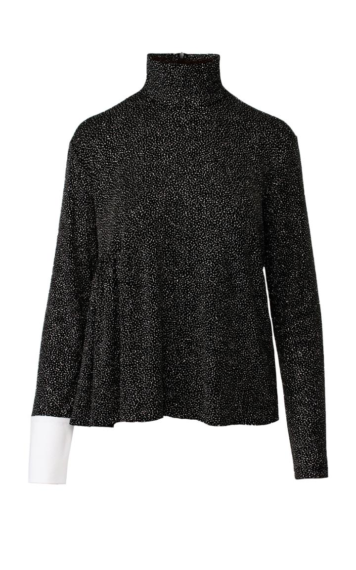 Anouki Black & Sparkly Silver Turtleneck