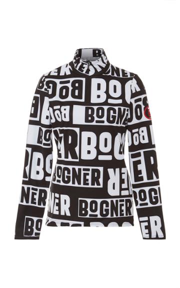 Bogner Sport Beline Logo-print Stretch-knit Turtleneck Top