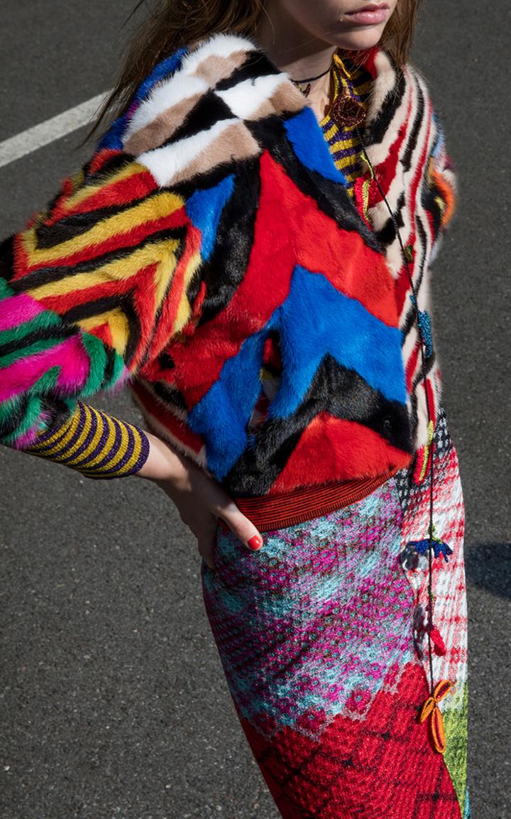 Missoni Fur Chevron Jacket