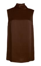 Lapointe Draped Doubleface Satin Top