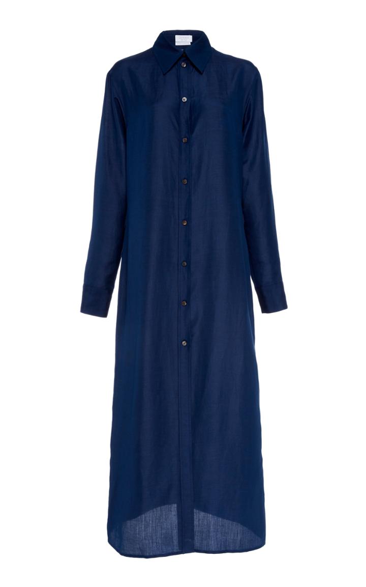 Deveaux Nye Silk Blend Shirt Coat