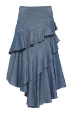 Moda Operandi Amur Winslow Asymmetrical Ruffled Midi Skirt Size: 00