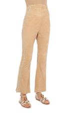 Moda Operandi Alberta Ferretti Suede Straight-leg Cropped Pants