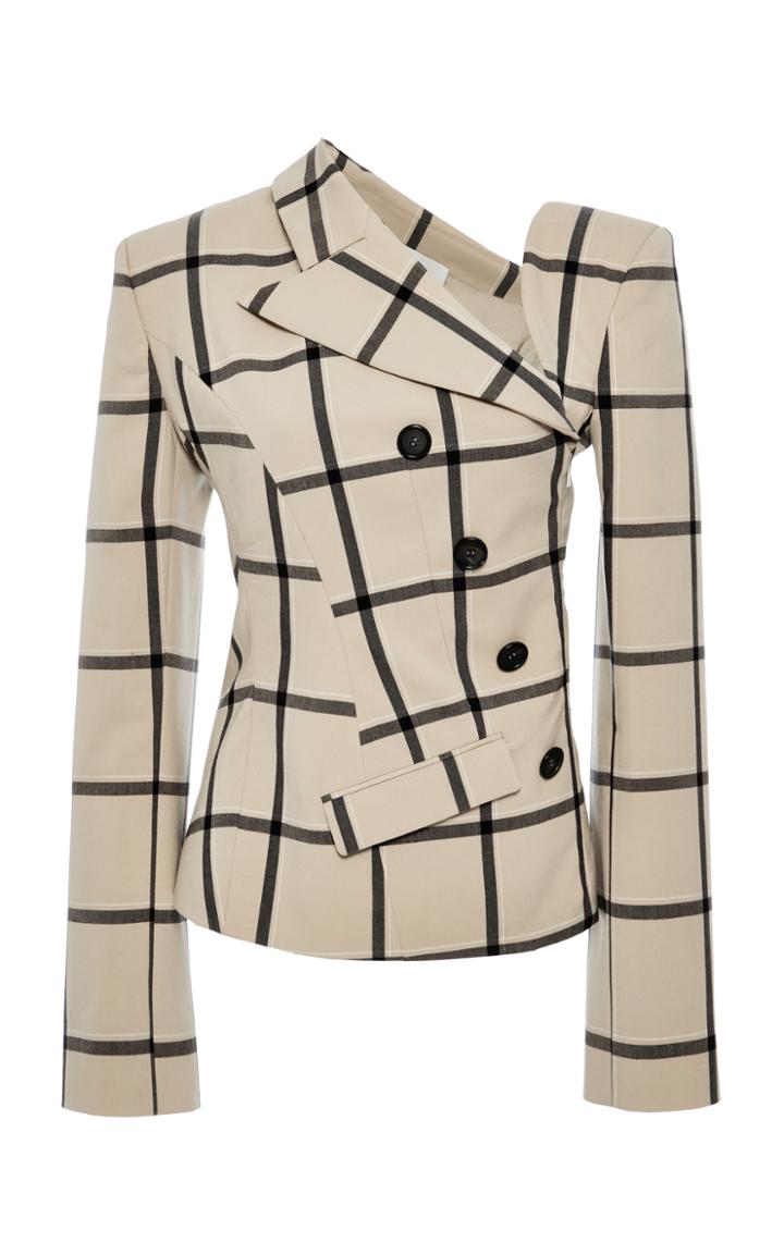 Monse Louise Plaid Twisted Jacket