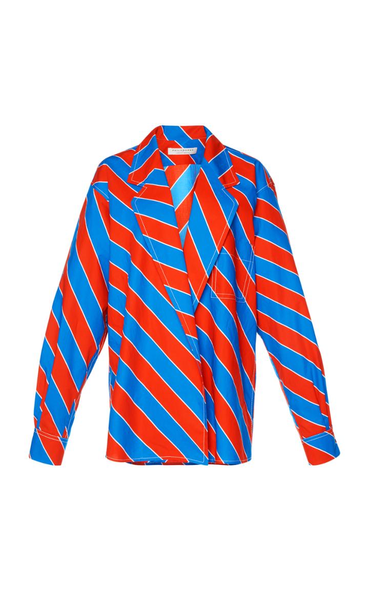 Philosophy Di Lorenzo Serafini Poplin Striped Blazer