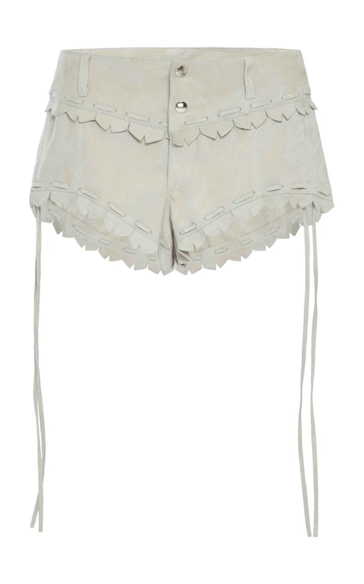 Moda Operandi Isabel Marant Aleixo Trim-detailed Leather Mini Shorts Size: 36