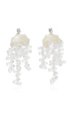 Simone Rocha Silver-tone, Resin And Crystal Earrings
