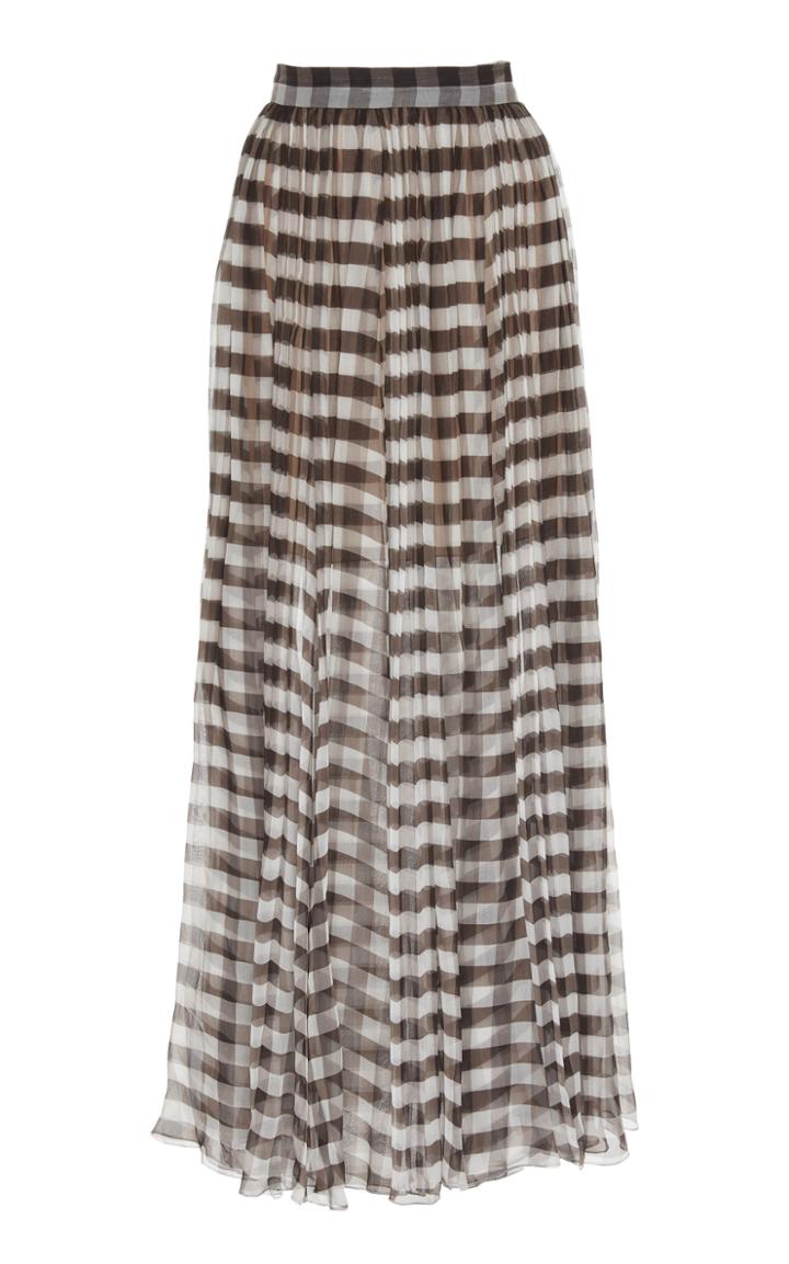Elie Saab Printed Organza Skirt