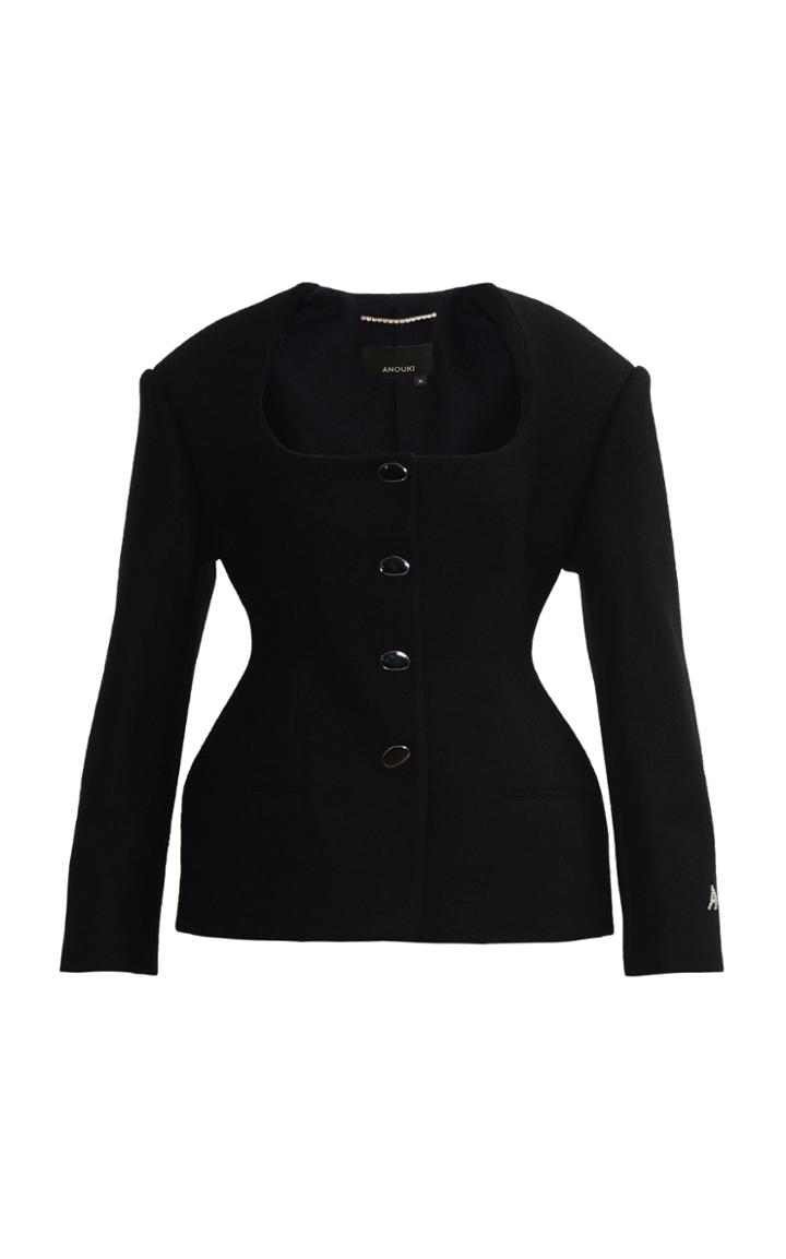 Moda Operandi Anouki Black Wool Bar Jacket