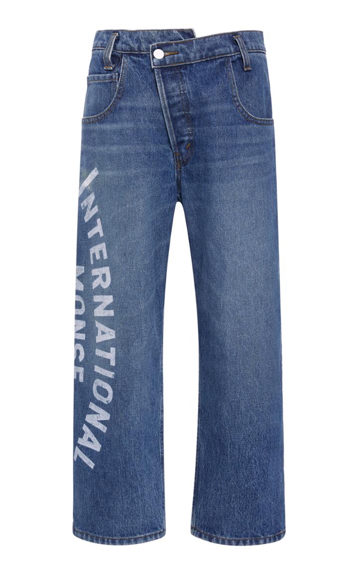 Monse Printed Mid-rise Straight-leg Jeans