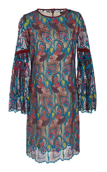 Mi Jong Lee Bell Sleeve Short Dress