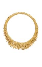 Vintage Chaumet By Mahnaz Collection 18k Yellow Gold Textured Rays Necklace